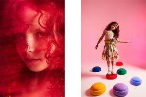 color block party fashion editorial