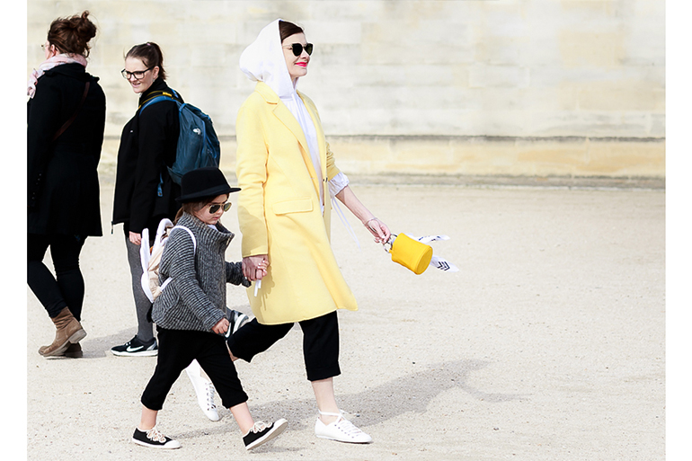 Mum and Mini Style: Paris Fashion Week Street Style from Edgy Cuts