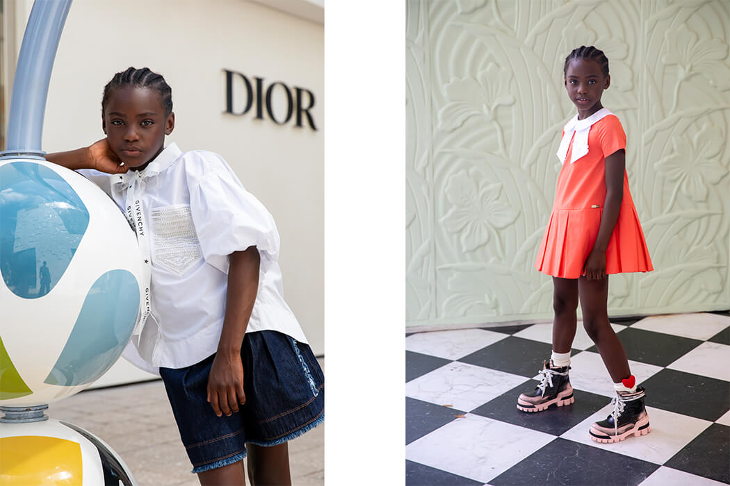 The Shape of Style:Fashion Editorial Featuring Hattie Estime Hoskins . LANVIN KIDS, THE O, TWIMC
